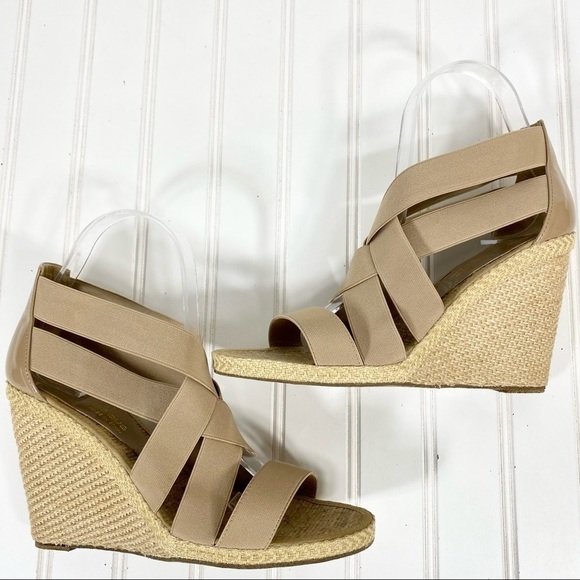 Andre Assous Tan Wedge Sandals - Picture 8 of 11